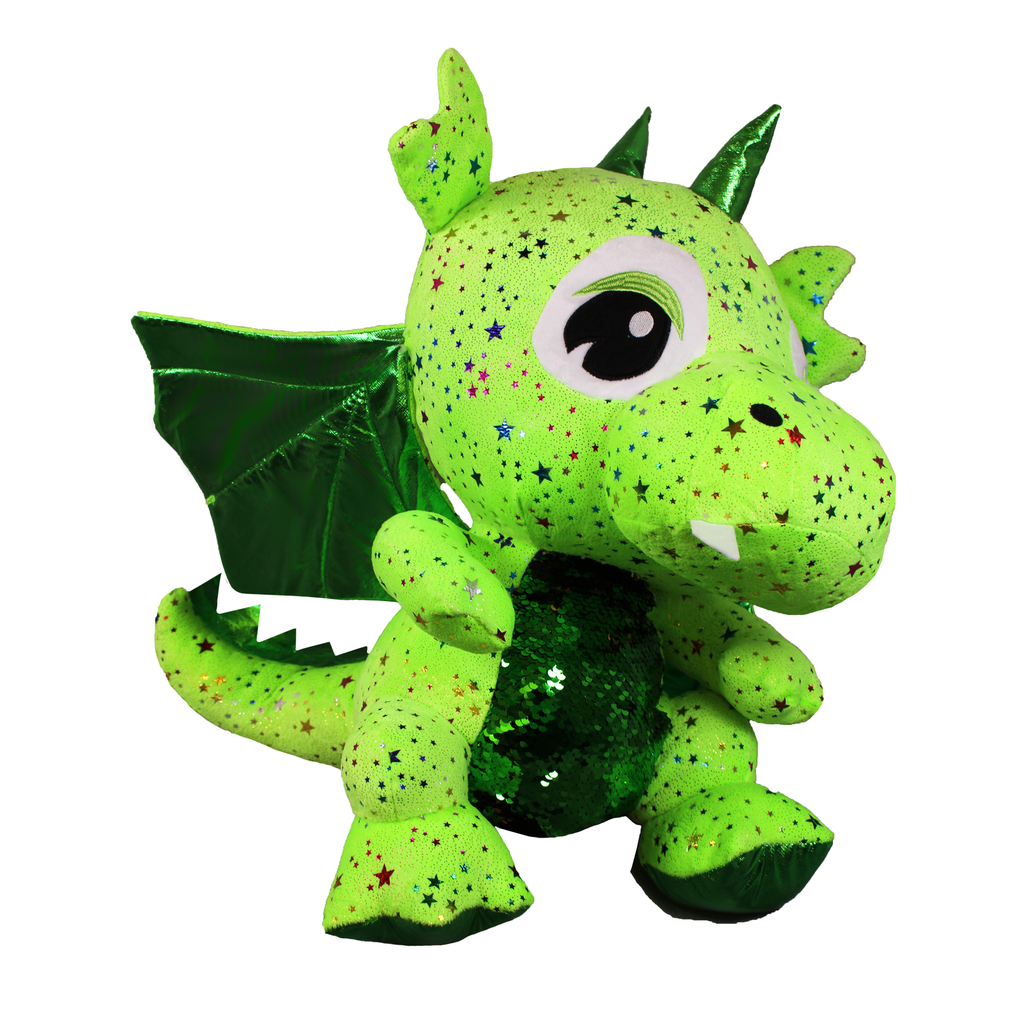 (RELLENO) 45CM DRAGON DRACO VERDE