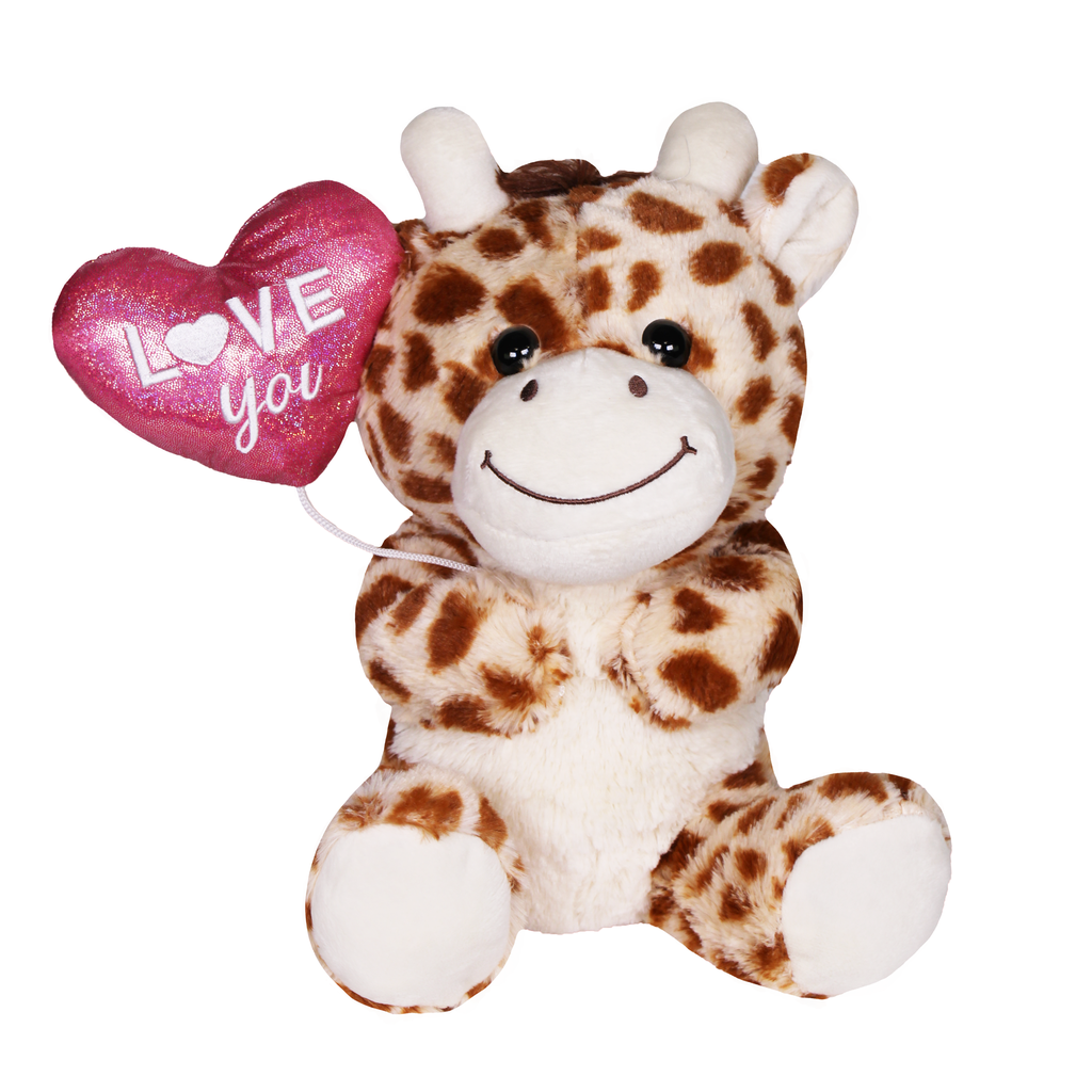 26CM JIRAFA CON GLOBO LOVE YOU