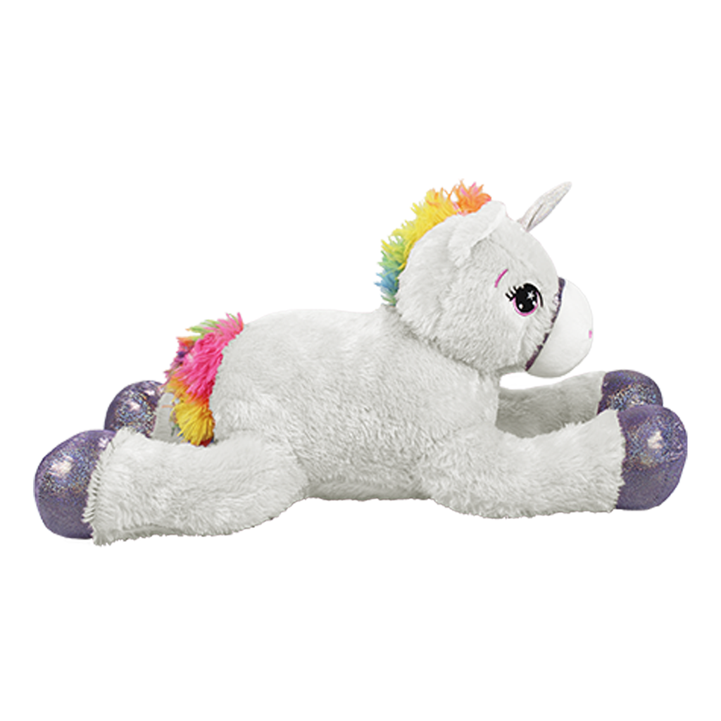 (RELLENO) 60CM UNICORNIO ACOSTADO BLANCO
