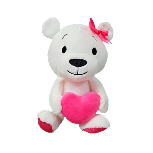 [Y092/108PZ] 18CM OSO BLANCO CON CORAZON